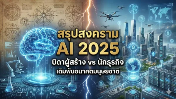 สรุปสงคราม AI 2025: บิดาผู้สร้าง vs นักธุรกิจ เดิมพันอนาคตมนุษยชาติ