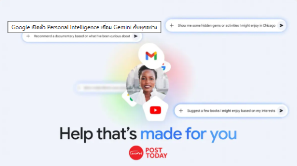 Google เปิดตัว Personal Intelligence เชื่อม Gemini กับทุกอย่าง
