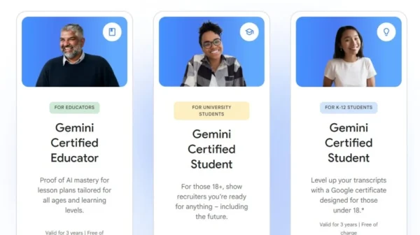 กูเกิลเปิดให้สอบใบรับรองทักษะ Gemini Certified สำหรับครู-นักเรียน สอบฟรี