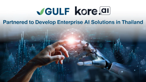 PR News : Gulf Edge ได้ลงนามในสัญญาความร่วมมือกับ Kore.ai.Inc.  เพื่อร่วมกันพัฒนาและนำเสนอโซลูชัน AI สำหรับองค์กรไทย