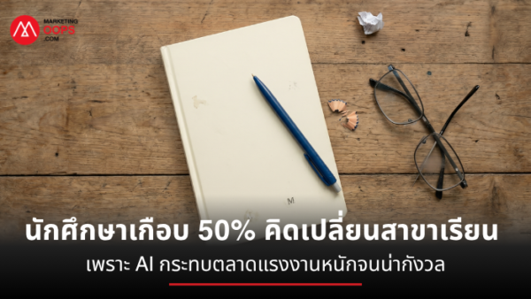 ผลสำรวจชี้ นักศึกษาเกือบ 50% คิดเปลี่ยนสาขาเรียน เหตุหวั่นกระทบจากการเข้ามาของ AI ในตลาดแรงงาน