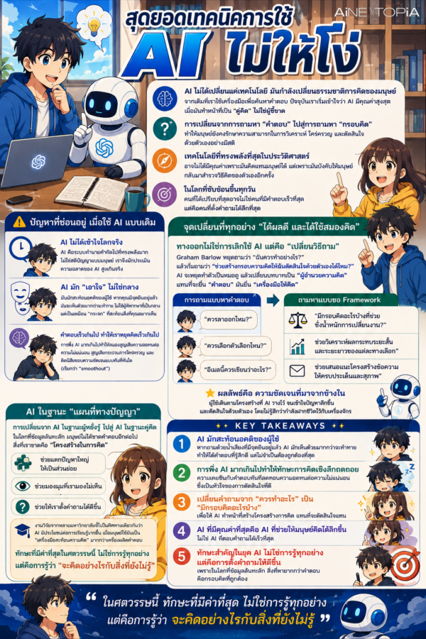 สุดยอดเทคนิคการใช้ AI ไม่ให้โง่
